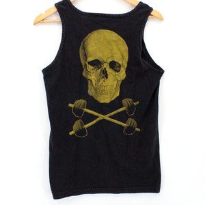 Vintage MV Sports Tank Top Mens Black Sleeveless Get Yoked Gym Training Graphic